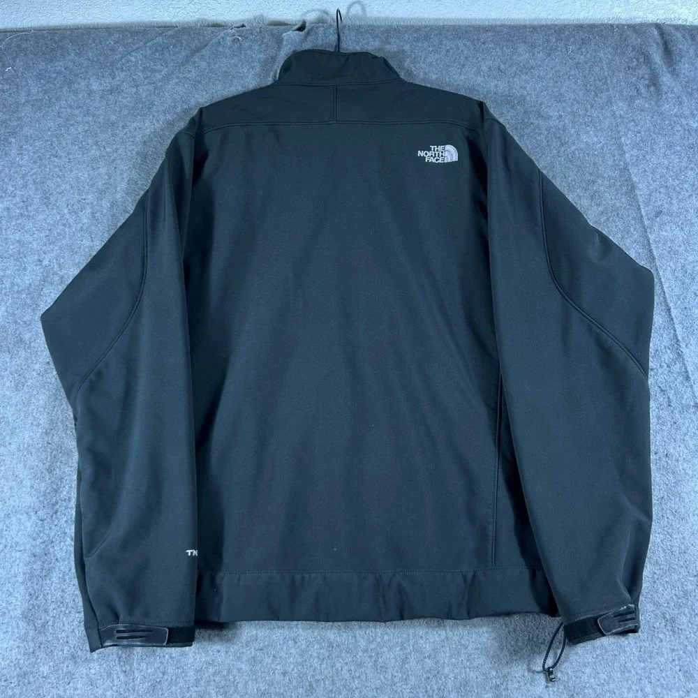 The North Face Apex Jacket Mens Large Black Full Zip Softshell Outdoor Hiking